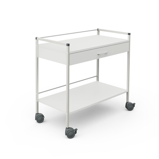 Basiswagen 08/16, 833 mm hoch,  mit 1 Schublade, weiß