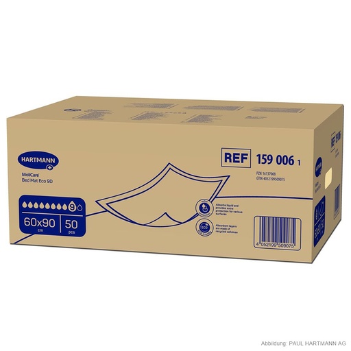 MoliCare Bed Mat Eco 9 Tropfen Krankenunterlagen 60 x 90 cm (50 Stck.) 20 Lagen