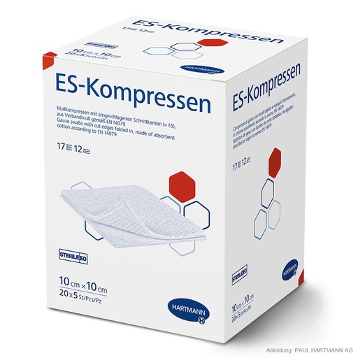 ES-Kompressen steril 12-fach 10 x 10 cm (20 x 5 Stck.)