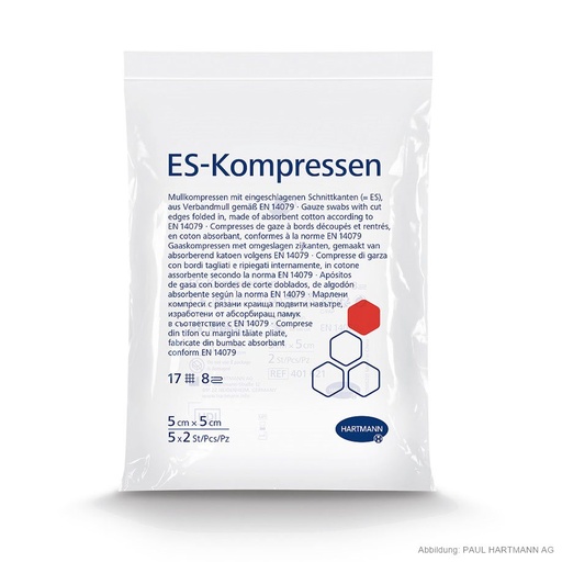 ES-Kompressen steril 8-fach 5 x 5 cm (5 x 2 Stck.)