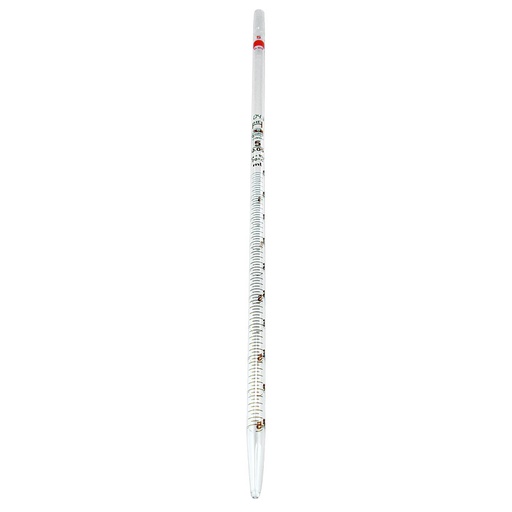 Messpipette 5 ml, Graduierung 0,1 ml, konformitätsbescheinigt – 10 Stück