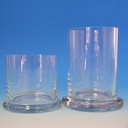 Glaszylinder mit Fuß ohne Deckel ca. 15 x 10 cm Ø