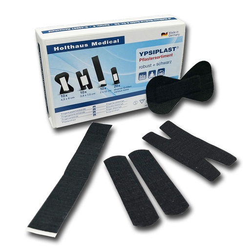 YPSIPLAST Pflastersortiment robust 50-teilig, schwarz