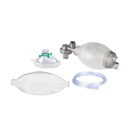 AERObag Beatmungsbeutel SEBS für Kinder mit Maske PVC Gr. 3 O2-Schlauch und Reservoirbeutel UK = 30 Stck.