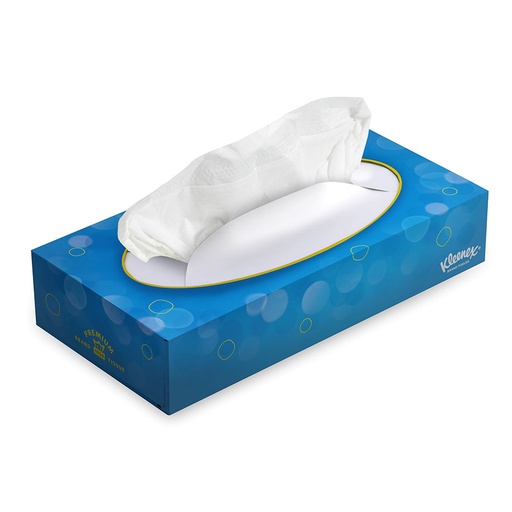 KLEENEX Kosmetiktücher (Standard-Box), 2-lagig, 20 x 20,6 cm (24 x 100 Tücher) weiß  3022026