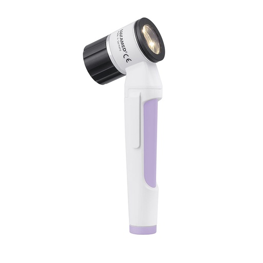 LuxaScope Dermatoskop LED 2,5 V, weiß/zartflieder,Kontaktscheibe m. Skala COLOUR-EDITION