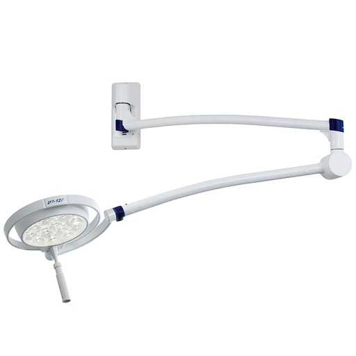 Mach LED 120 F (fokussierbar) LED Untersuchungsleuchte Wandmodell  mit SWING-Arm inkl. Netzteil im Wandlager montiert
