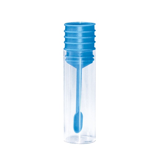 Stuhlröhrchen 20 ml, 22 x 62 mm mit Eindrückstopfen blau – 1000 Stück