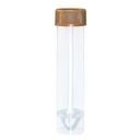 Stuhlröhrchen 30 ml, 25 x 107 mm mit Schraubverschluss braun (500 Stck.) Verschluss montiert