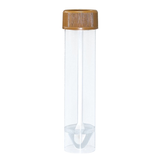 Stuhlröhrchen 30 ml, 25 x 107 mm mit Schraubverschluss braun (500 Stck.) Verschluss montiert