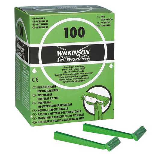Einmal-Rasierer Wilkinson, unsteril, einschneidig (100 Stck.) Nr. 182 H (=W302338200)