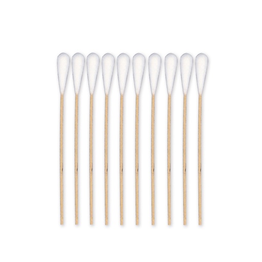 MEDI-WOOD Wattestäbchen Holz 15 cm lang, Ø 2,5 mm, Wattekopf Ø 10 mm (50 Stck.)
