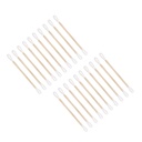 MEDI-WOOD Wattestäbchen Holz, 7 cm lang, Ø 2,2 mm, Wattekopf Ø 4 mm (100 Stck.) beidseitigem Kopf