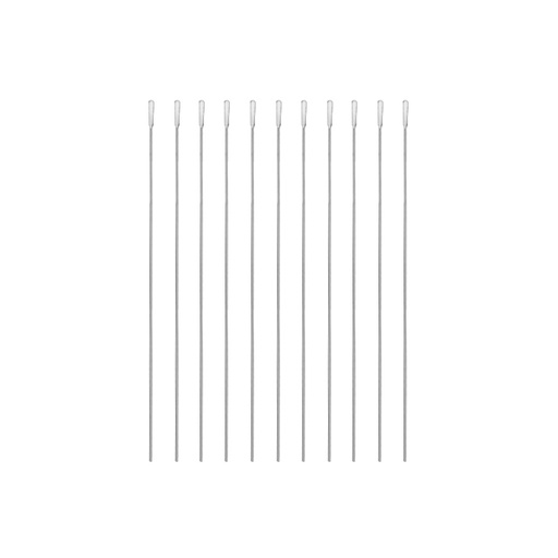 Wattestäbchen Aluminium, steril, 15 cm, Ø 1 mm, Wattekopf Ø 2 mm (100 Stck.)