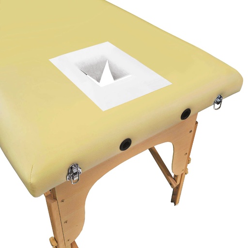Massageliege-Gesichtsauflagen Vlies weiß 30 x 21 cm (100 Stck.)