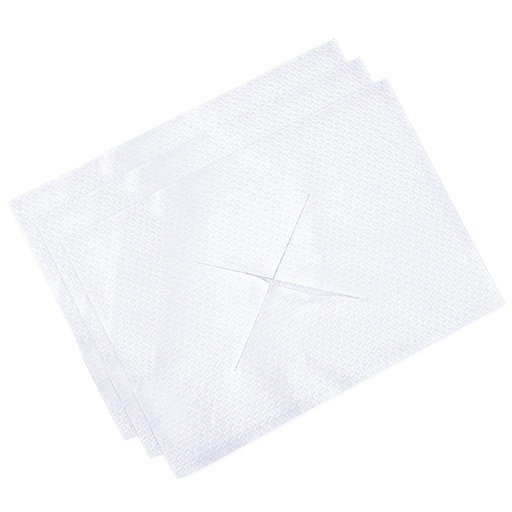 Massageliege-Gesichtsauflagen Airlaid weiß 35 x 28 cm (100 Stck.)