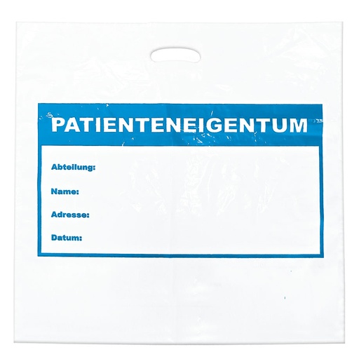 Tragetaschen ''Patienteneigentum'' weiß, 60 x 60 x 10,5 cm (250 Stck.)