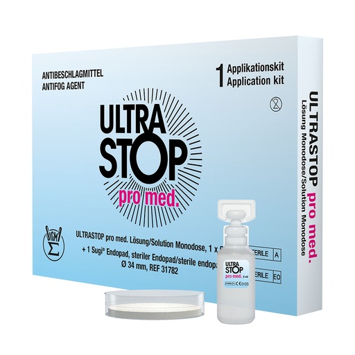 ULTRASTOP pro med. 5 ml Monodose inkl. Applikationspads steril (20 Stck.) Antibeschlagmittel