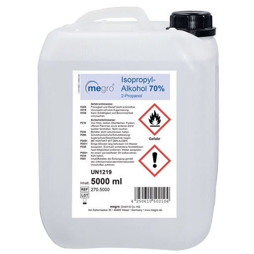 Isopropyl-Alkohol 70 % 5 Ltr. Lösemittel