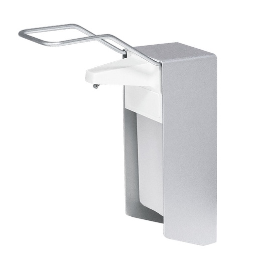 EURO-Armhebel-Wandspender 500 ml Aluminium, mit langem Armhebel und Leerflasche