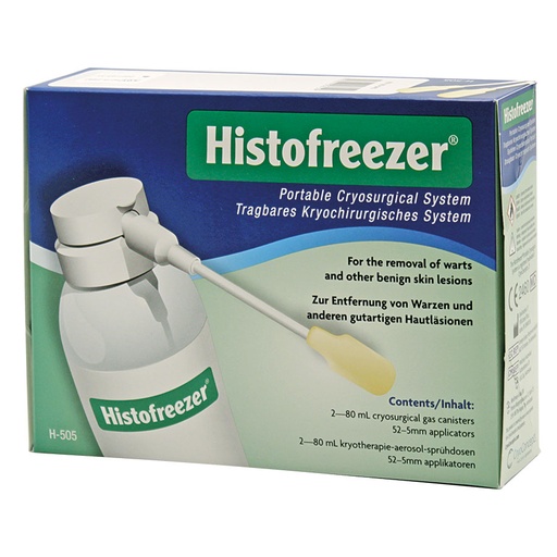 Histofreezer medium Warzenentferner 2 Dosen à 80 ml + 52 Applikatoren à 5 mm Import