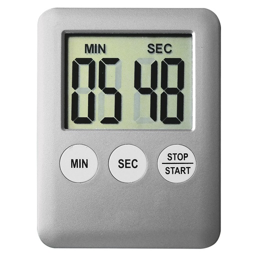 Digital Timer mit kleinem Display silber