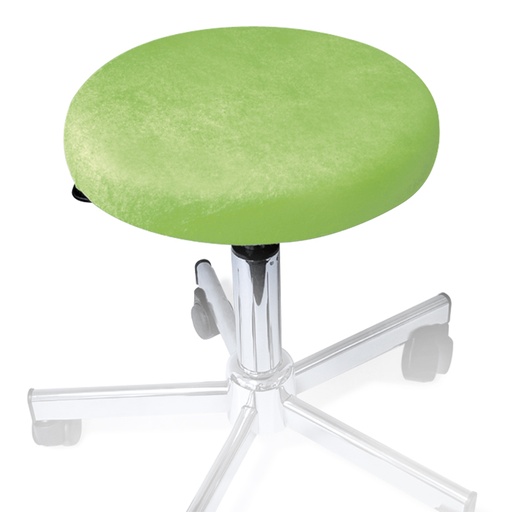 Hockerbezug Frottee apfelgrün für Hocker 40 bis 45 cm Ø