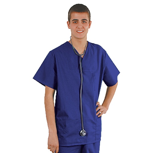 Kasack Typ Basel kornblau, Gr. S = I Gr. 38/40 (Damen), 44/46 (Herren) 100 % Baumwolle