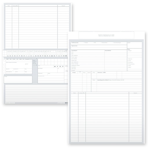 Karteikarten ALPHAsafe DIN A5 quer Typ Facharzt/Allgemeinmedizin (500Stck.)