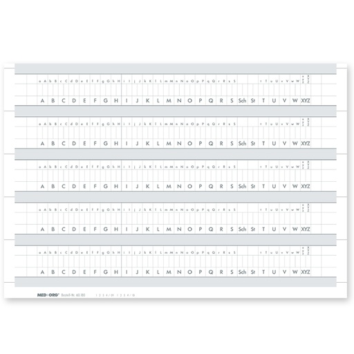 Alphabetleistenaufkleber für Karteitaschen DIN A5 (100 Stck.) Standard-Klebeetikett