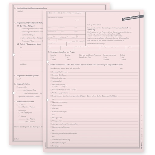 Patientenfragebogen DIN A4 (100 Stck.)