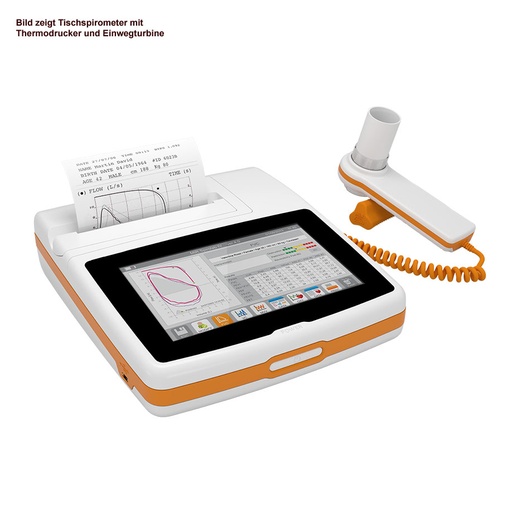 Spirolab Tischspirometer mit integriertem Thermodrucker und Mehrweg- turbine