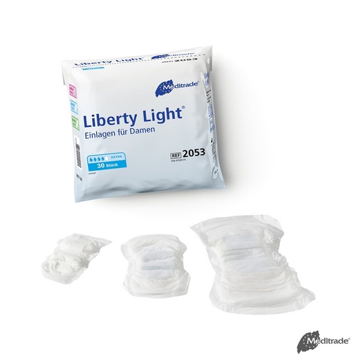 Liberty Light Extra Inkontinenzvorlagen blau, 31,5 x 12 cm (10 x 18 Stck.) Saugleistung: 400 - 500 ml