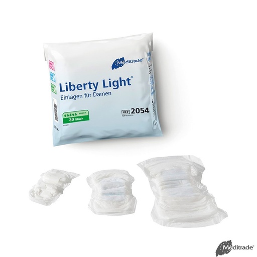 Liberty Light Super Inkontinenzvorlagen grün, 43 x 22 cm (5 x 30 Stck.) Saugleistung: 850 - 900 ml