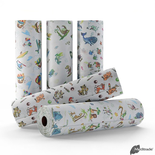 Rollicel KidsRoll Liegenabdeckung 2 lg. für Kinder, 50 cm x 46 m, bunt, (9 Ro.)  UK = 9 Rollen