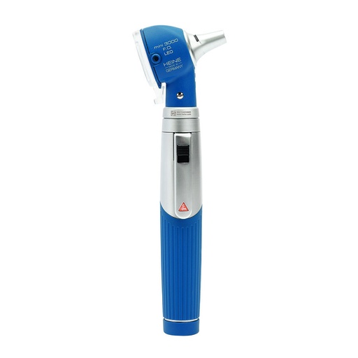 mini 3000 F.O. Otoskop 2,5 V LED, blau, mit Batteriegriff mini 3000 inkl. Batterien, mit 10 AllSpec Einweg-Tips Ø 4 mm