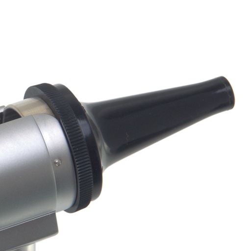Spekulum aus SANALON S, kurz, geschlossen, 40 mm lang / Ø 5,5 mm für G100 / G100 LED geschlitztes Kopfstück und BETA 100 VET Otoskop