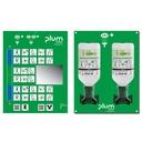 Plum Open Station Double mit 2 Flaschen, inkl. Wandhalter, Piktogramm und Spiegel