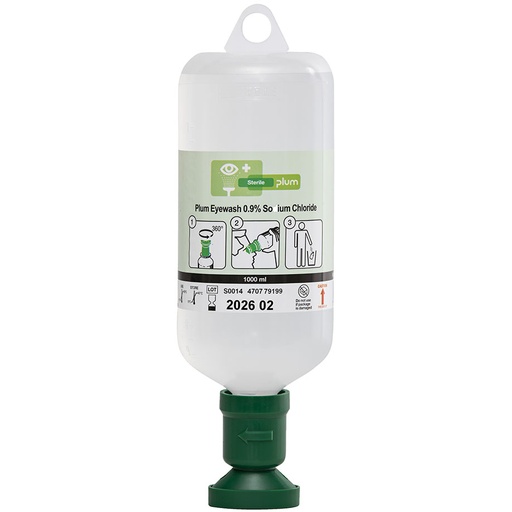 Plum Wound and Eyewash 1000 ml (0,9 % Natriumchloridlösung)