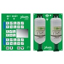 Plum Open Station Double mit 2 Flaschen, inkl. Wandhalter, Piktogramm und Spiegel