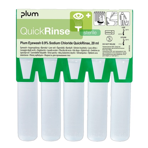Plum Wound and Eyewash QuickRinse Refill (5 x 20 ml) – 4 Stück