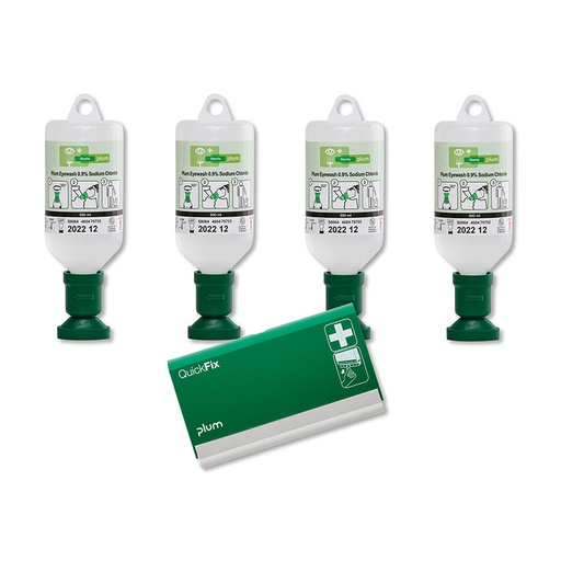 Plum Starter Set1, 4 x 500ml (4604) u. 1 x QuickFix Pflasterspender leer (5500)