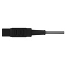 HF-Kabel bipolar, Flachstecker Vierkant, 5 m