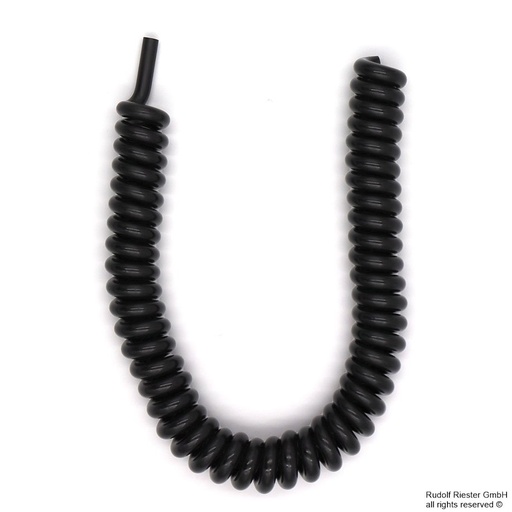 Latexspiralschlauch, schwarz