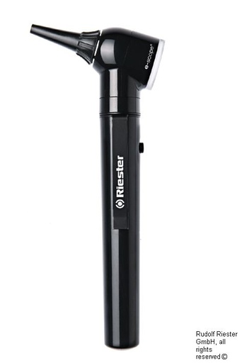 e-scope F.O. Otoskop LED 3,7 V schwarz