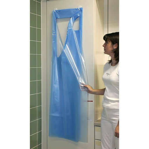 Clinhand Einmal-Schürzen 170 x 75 cm blau rautiert geprägt – 10 Packungen, je 25 Stück