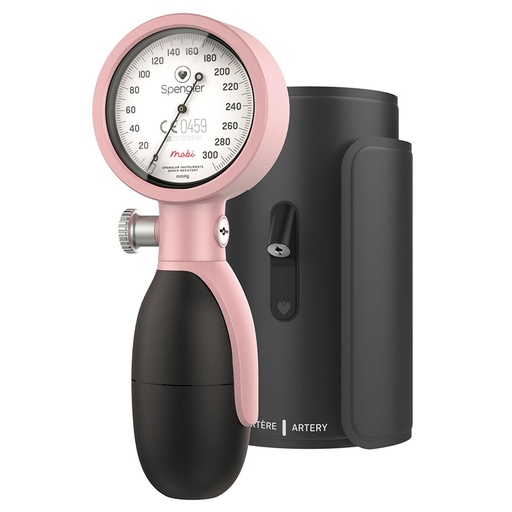 Mobi Blutdruckmessgerät, pink, mit Klettenmanschette für Erwachsene Gr. M 5012026