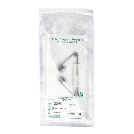 Sicherheitsnadeln 38 mm steril verpackt (50 x 2 Stck.)