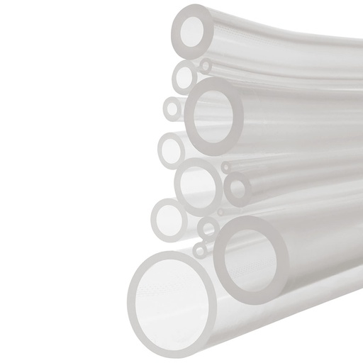 Silikonschlauch glatt / transparent I.D. 8,0 mm, A.D. 14 mm (25 mtr.)