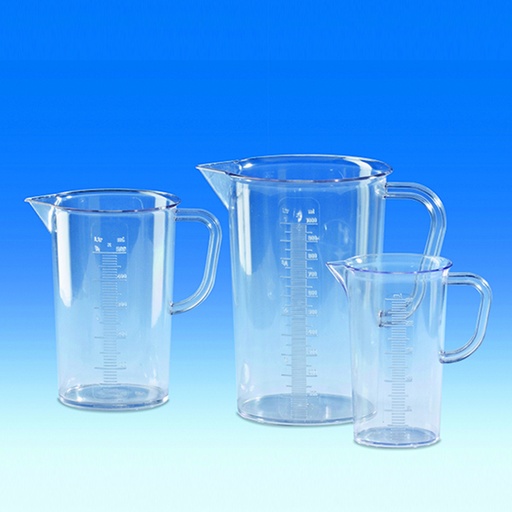 Messbecher, SAN, erhabene Skala, 3000 ml
